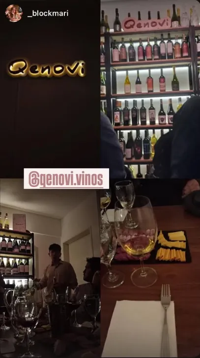 Cava Qenovi con la selección de vinos durante una cata